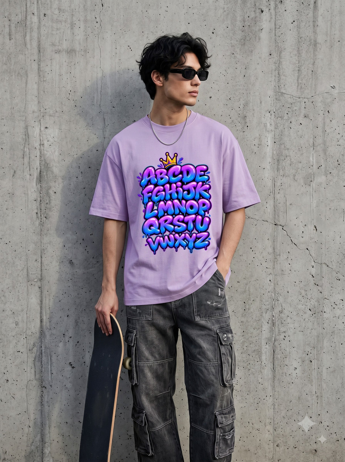 Cool Bubble Letters Graffiti Classic Crew T-Shirt