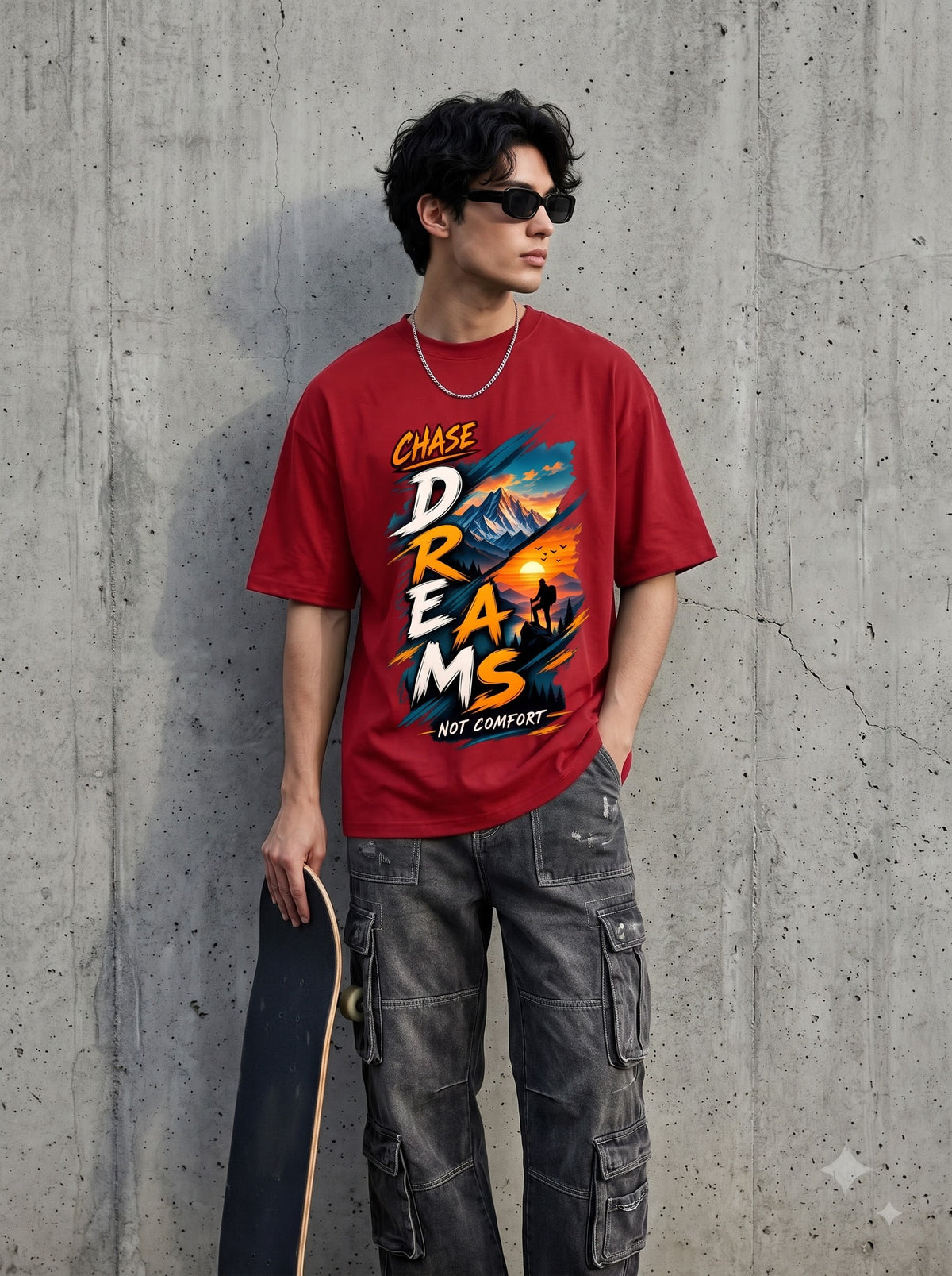 Inspirational Mountain Graphic Classic Crew T-Shirt