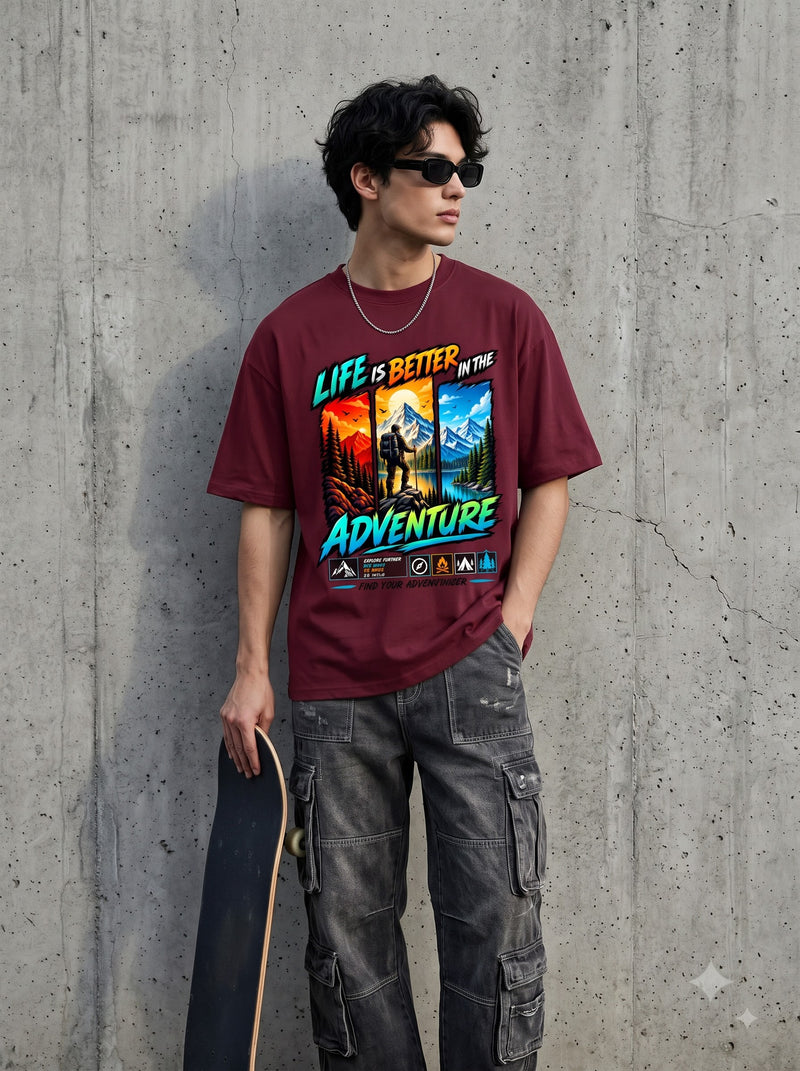 Adventure Seeker Typography Classic Crew T-Shirt
