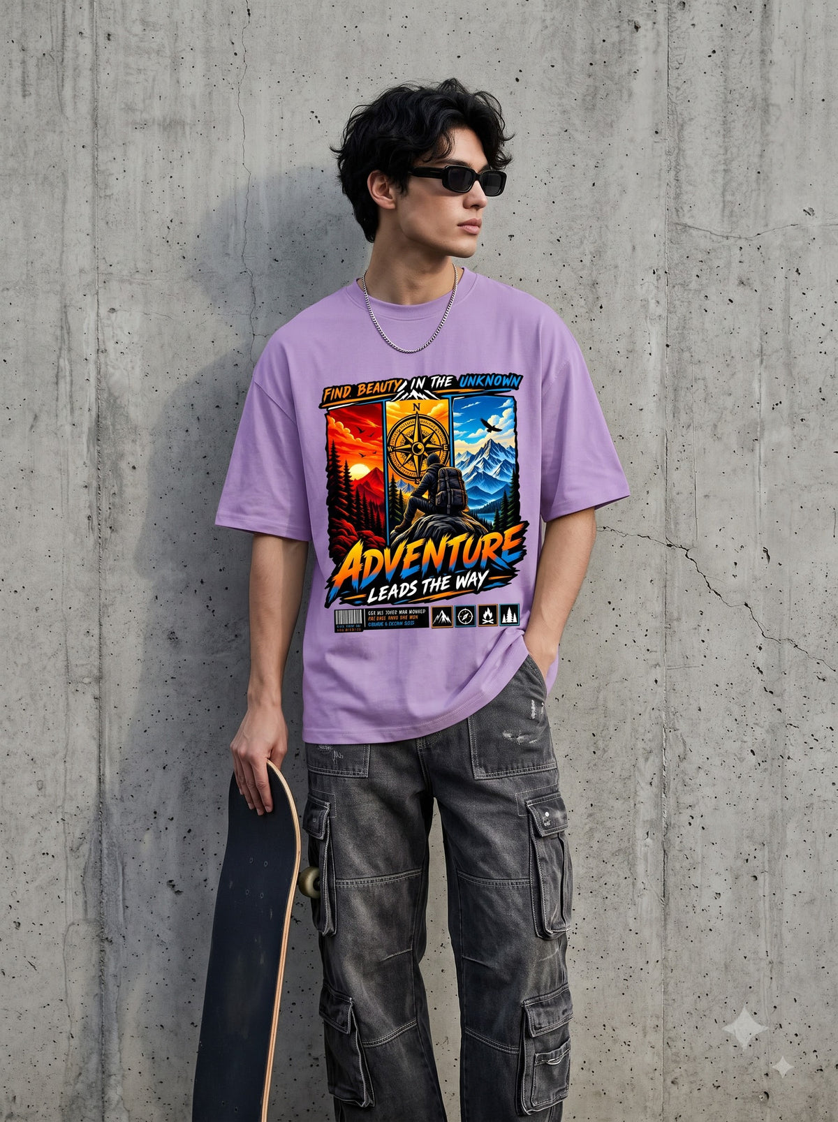 Adventure Leads The Way Compass Classic Crew T-Shirt