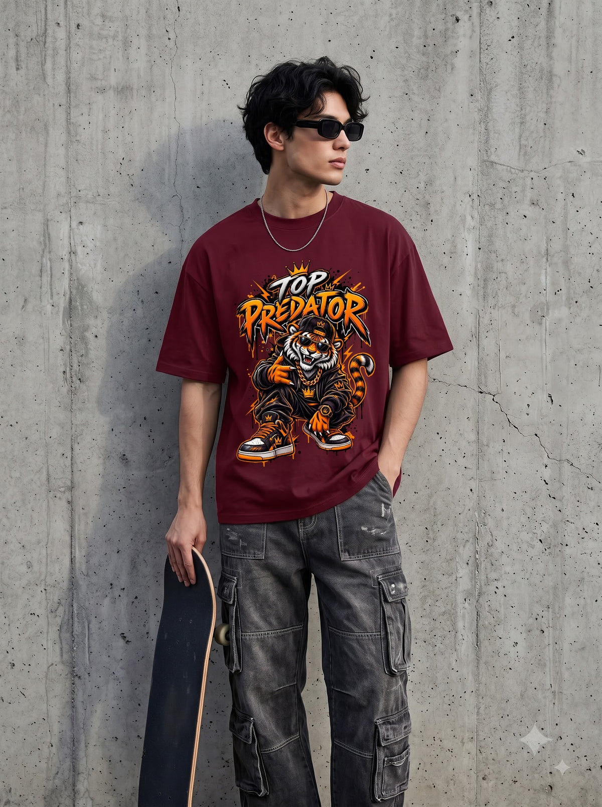 Premium Tiger Graphic Oversized Classic T-Shirt
