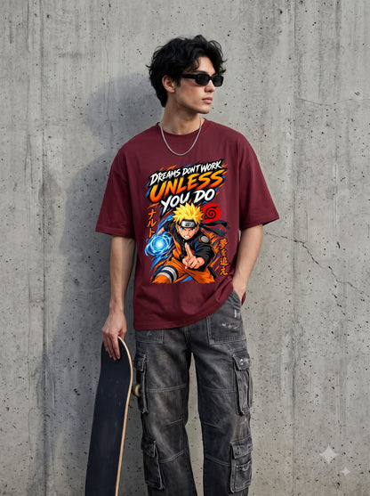 Motivational Anime Quote Naruto Graphic Classic Crew T-Shirt