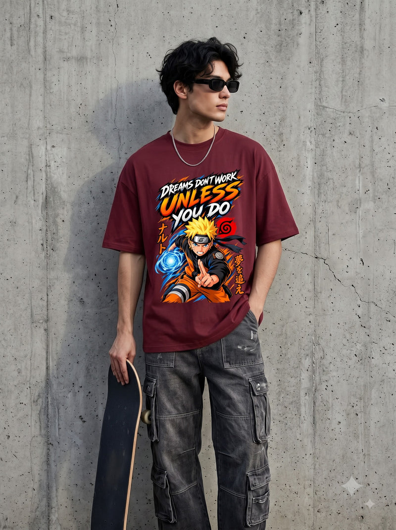 Motivational Anime Quote Naruto Graphic Classic Crew T-Shirt