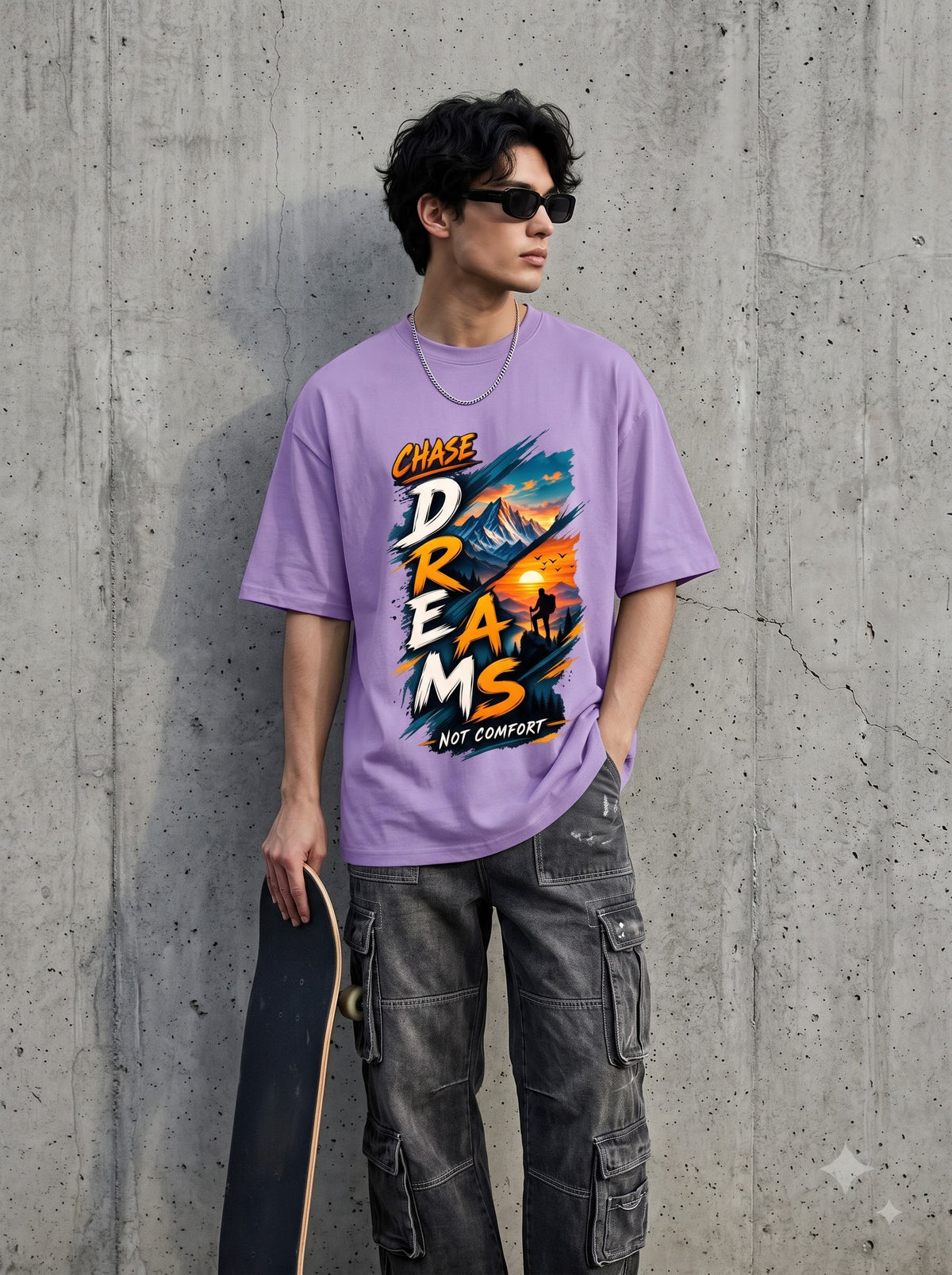 Inspirational Mountain Graphic Classic Crew T-Shirt