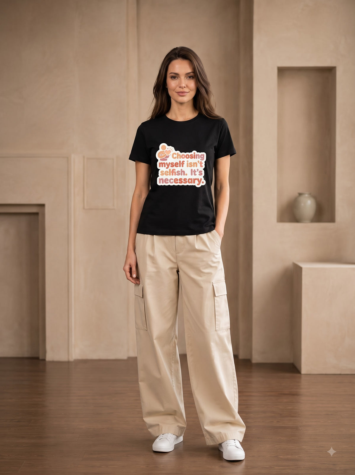 Self Love Inspirational Cotton Crewneck Shirt