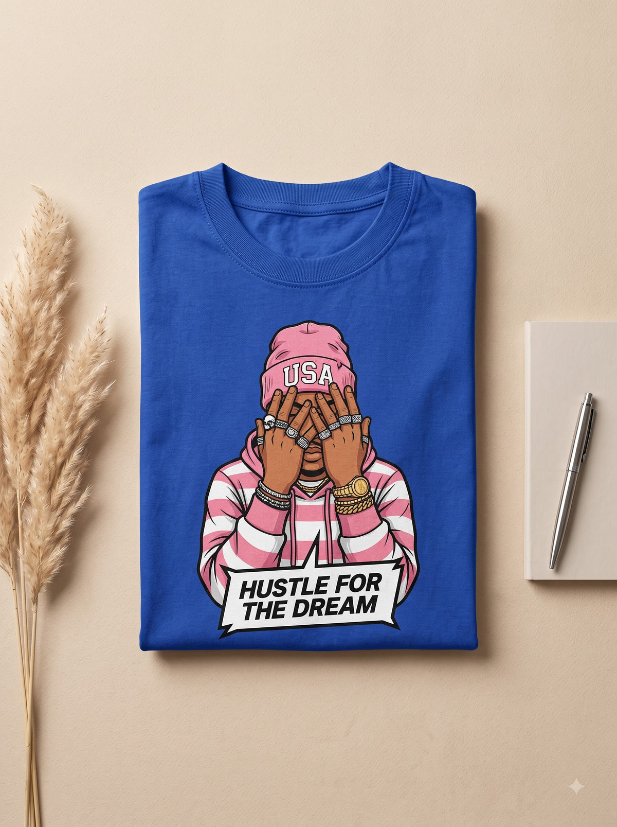 Hustle for the Dream Street-Style Graphic Cotton Shirt
