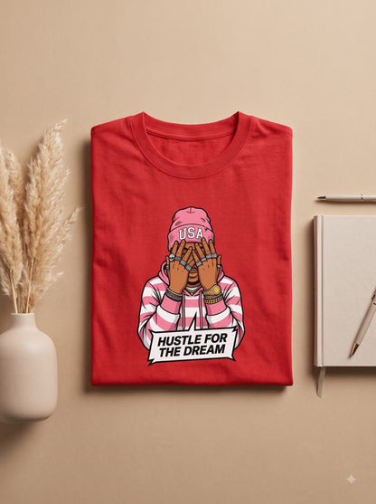 Hustle for the Dream Street-Style Graphic Cotton Shirt