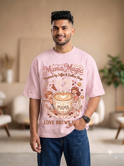 Mama Magic Aesthetic Oversized Graphic Shirt | Cozy Mother's Day Tee