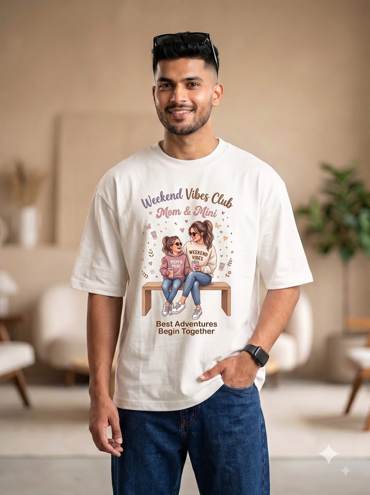 Best Adventures Begin Together Mom Tee | Stylish Oversized Graphic