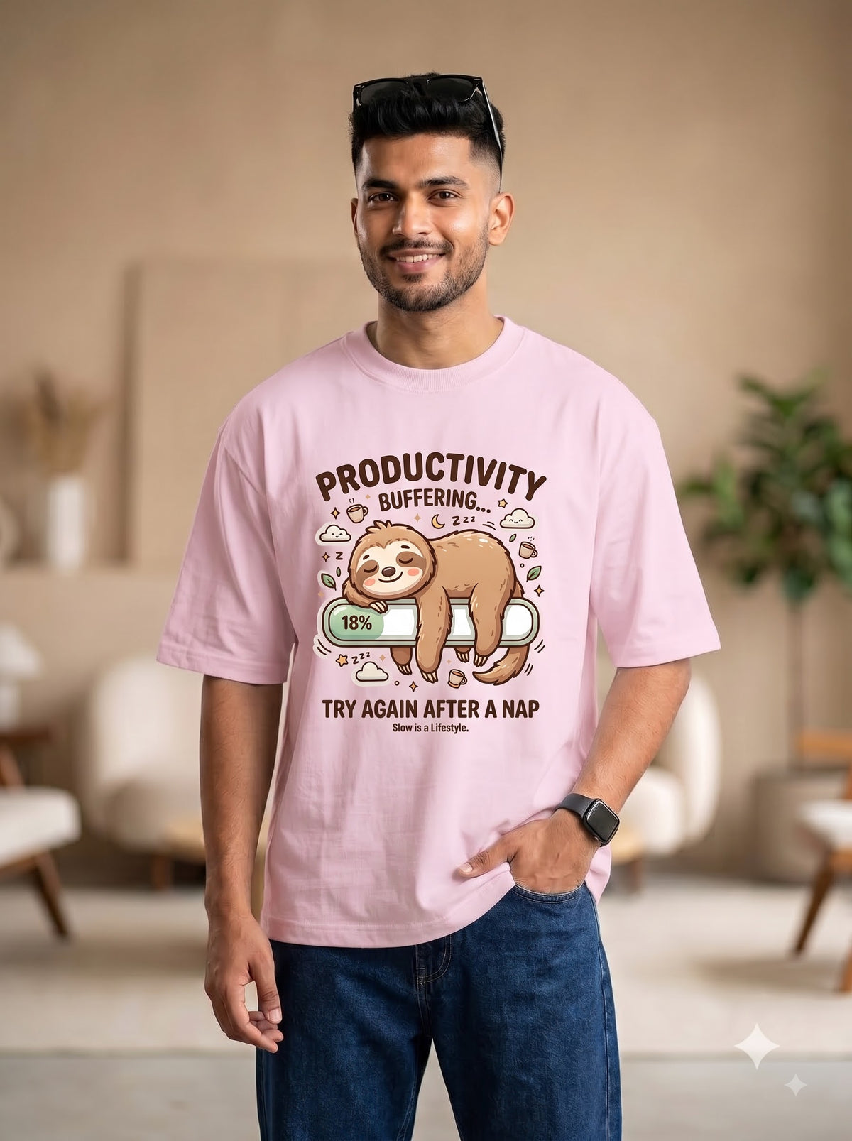 Funny Sloth Graphic T-Shirt | Try Again After A Nap