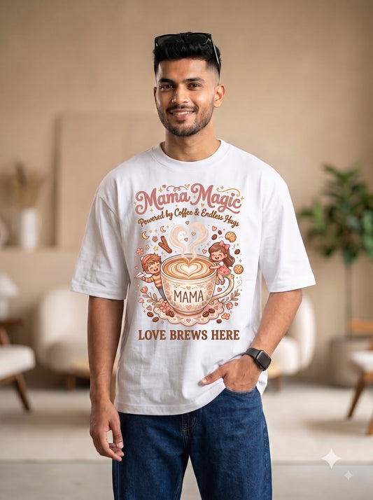Mama Magic Aesthetic Oversized Graphic Shirt | Cozy Mother's Day Tee