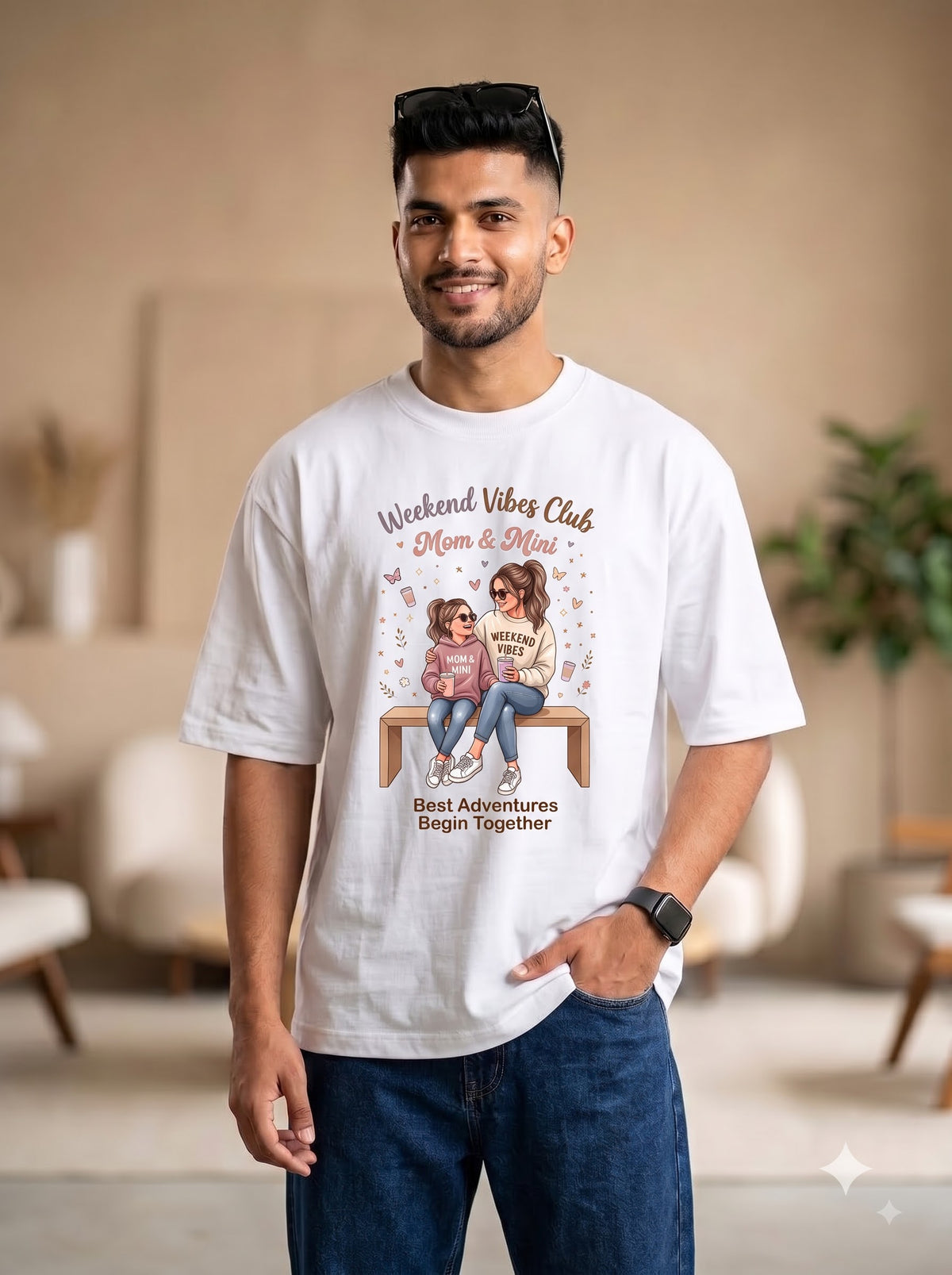 Best Adventures Begin Together Mom Tee | Stylish Oversized Graphic