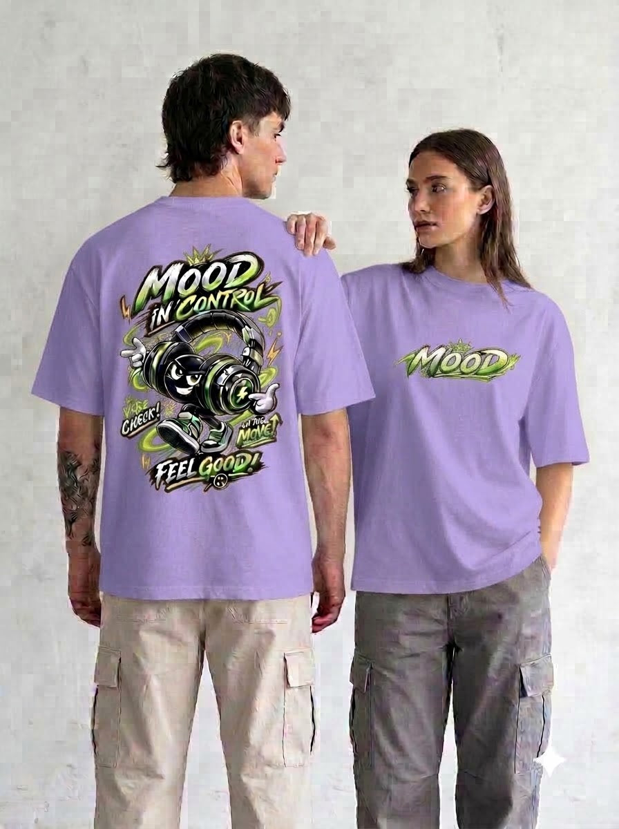 Mood In Control Graphic Heavyweight Oversized Classic T-Shirt