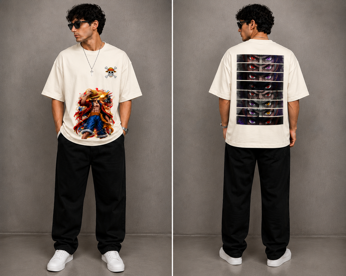 Premium Anime Graphic Oversized Terry T-Shirt
